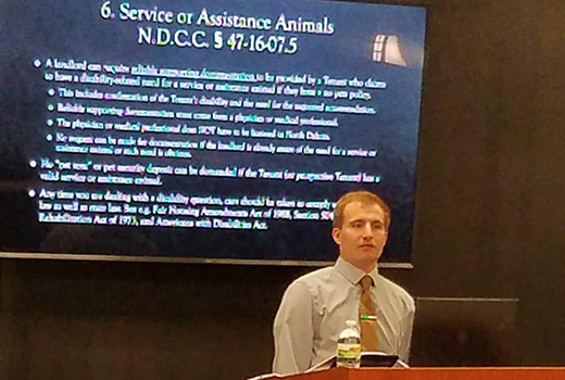 2021 WDALA Seminar Presentation by Atty Remington Kostenko Governor Burgum with WDALA members 2017