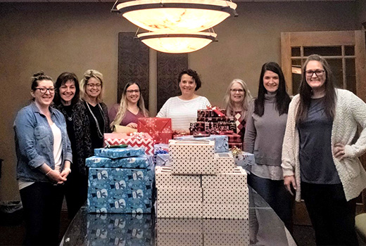 WDALA members and the Drug Court Christmas Project Legal Assistant Association - North Dakota